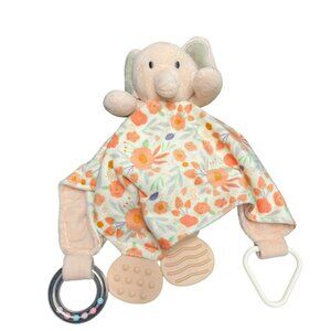 Luxe + Willow Elephant Lovey Floral Baby Security Blanket Sensory Teething‎ Toy